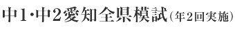 中1・中2愛知全県模試(年2回実施)